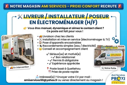 AMI SERVICES PROXI CONFORT QUETTEHOU RECRUTE
